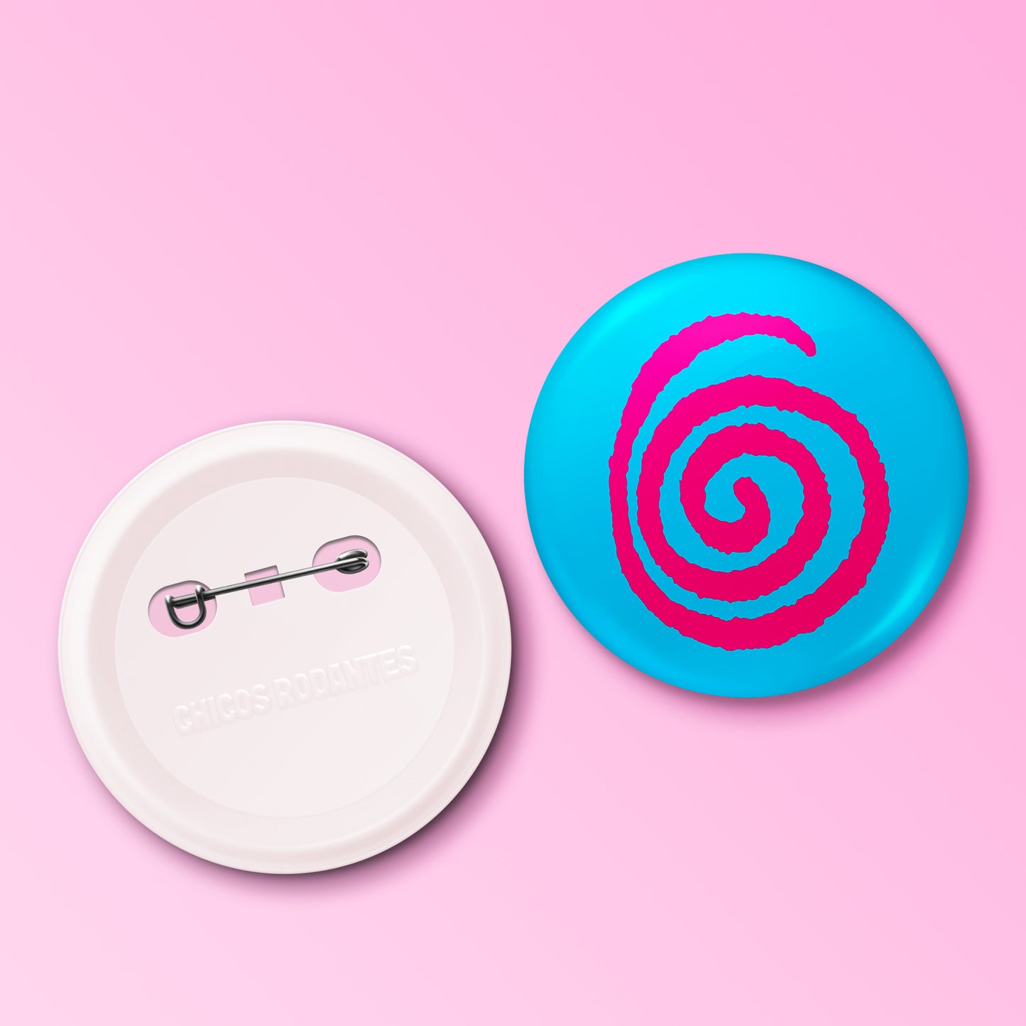 Boton Ondas Y2K Rosa