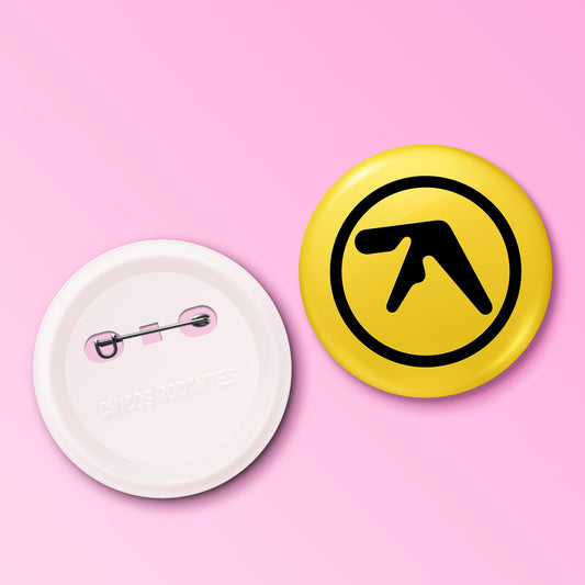 Boton Aphex Twin black logo