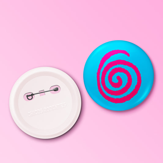 Boton Ondas Y2K Rosa