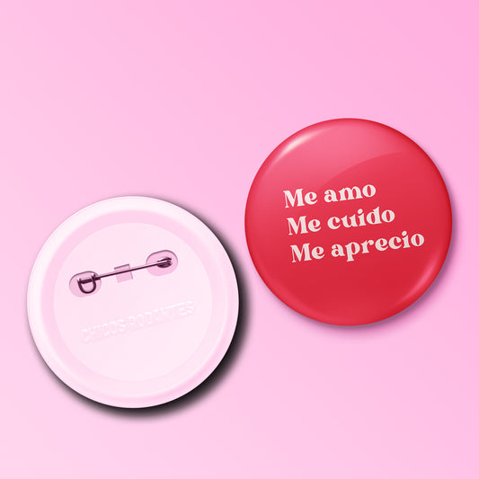Boton Me amo, me cuido, me aprecio
